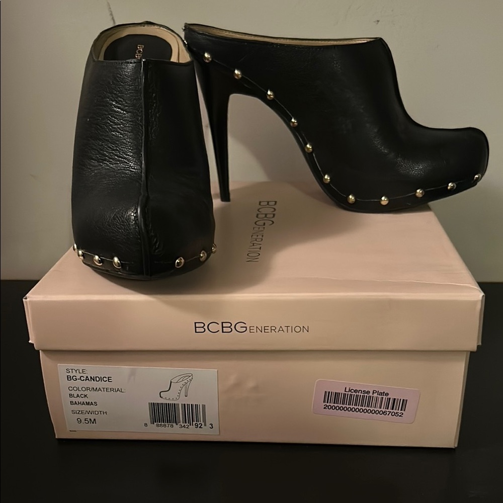 New BCBGeneration Black Studded Women's Heels